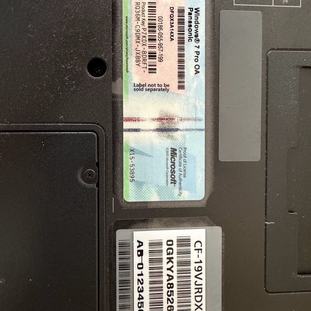 Panasonic CF-19 Toughbook Intel i5 U540 cpu. 2G RAM - 230 hours, Windows XP. - Picture 4 of 10